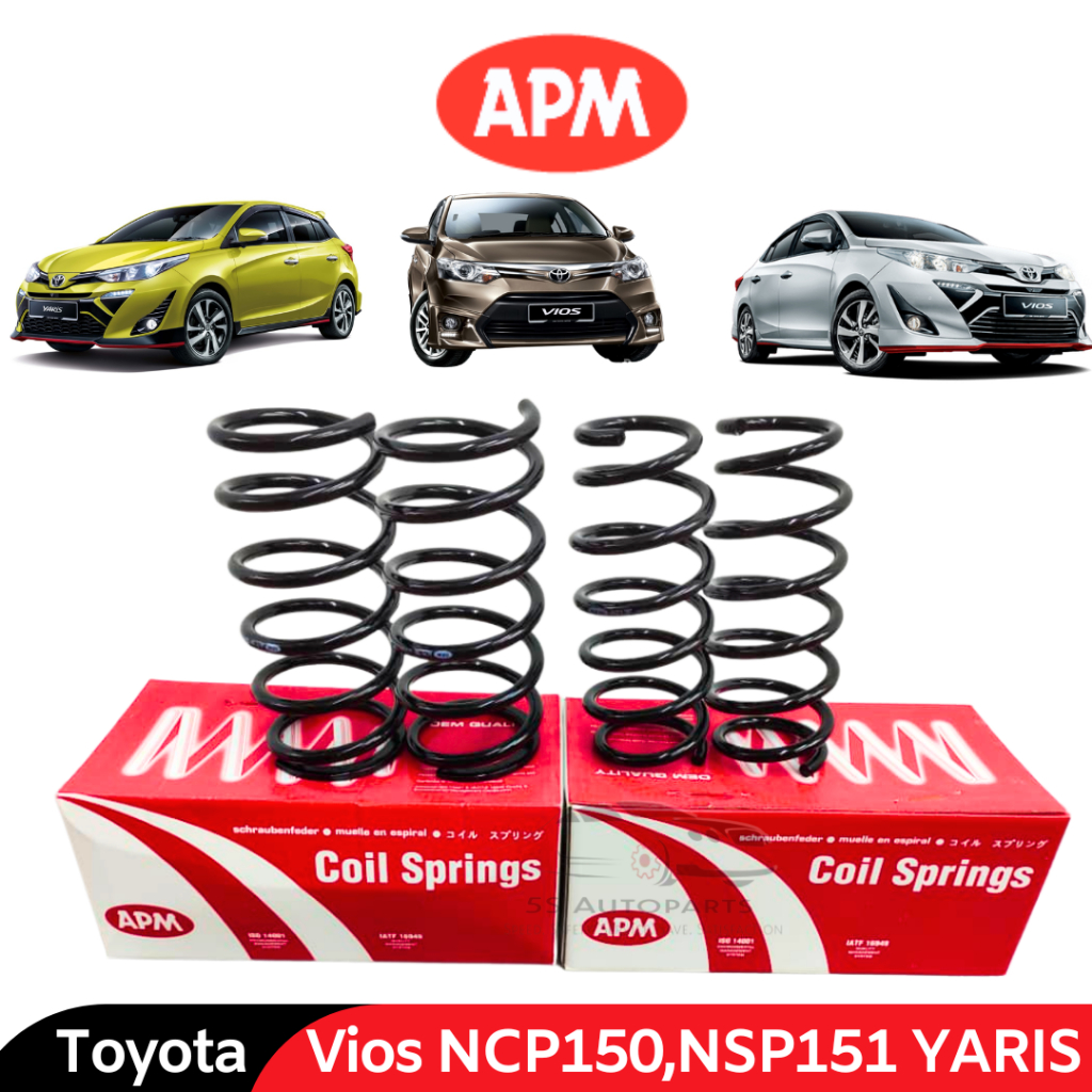 APM Toyota Vios NCP150 NSP151 Yaris Standard Coil Spring Front Rear Set