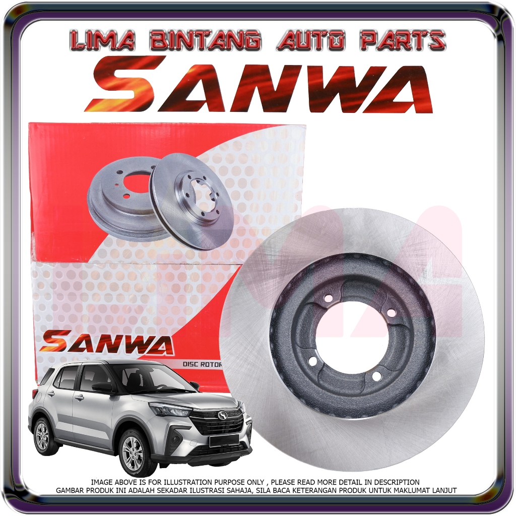 Perodua Ativa Front Brake Disc Rotor 1Pair Sanwa Japan Original