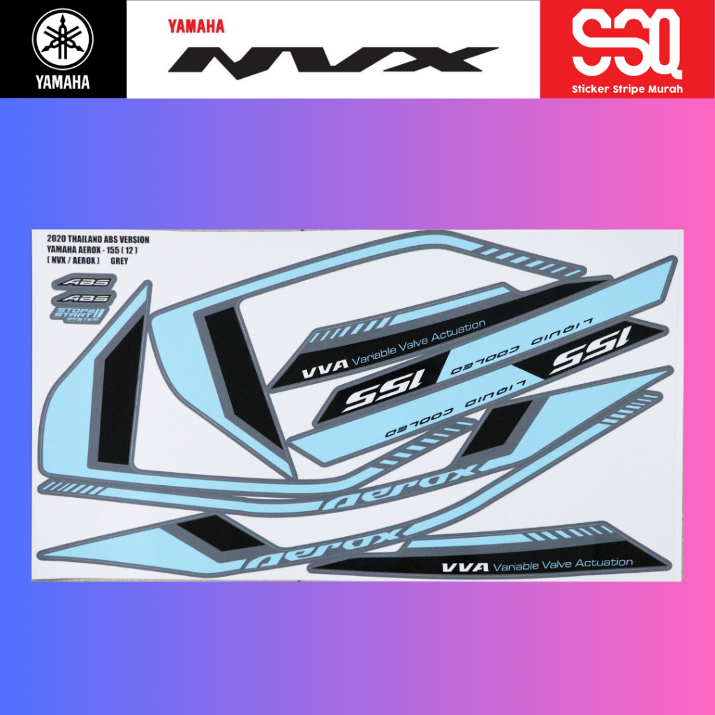 High Quality AAA Premium Sticker Stripe Yamaha Nvx V1 Thai Aerox Cover