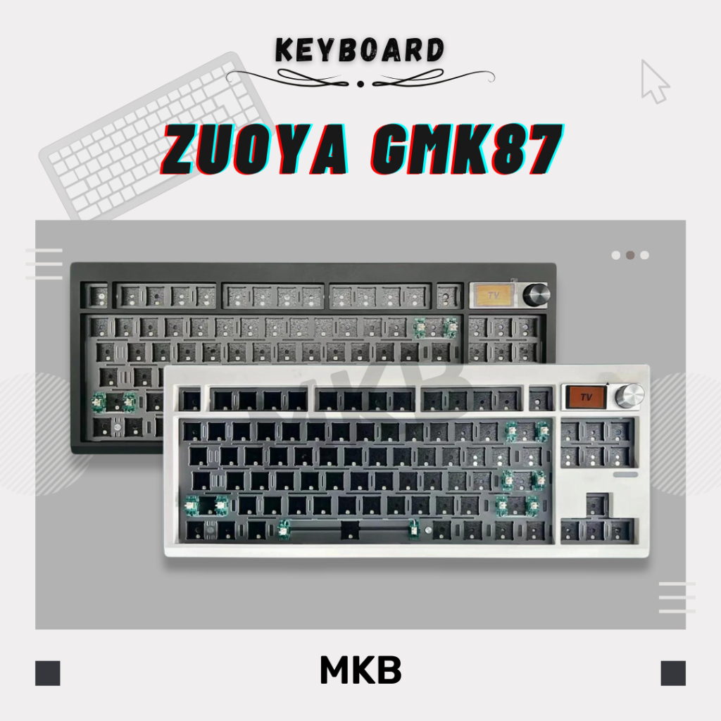 Zuoya GMK87 80 TKL Keyboard Kit Hot Swap Custom RGB Tri Mode 2 4Ghz