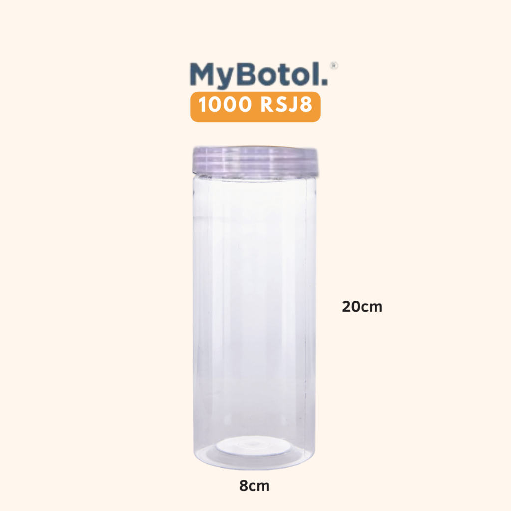 Mybotol BALANG PLASTIK CLEAR CAP PLASTIC JAR BALANG COOKIES