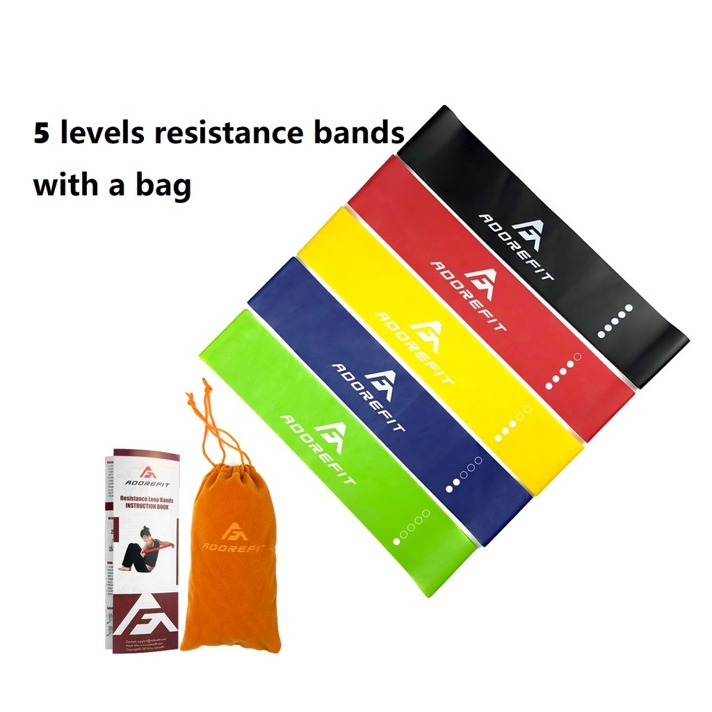 Happymall Pcs Natural Latex Resistance Bands Exercise Loops Elastic