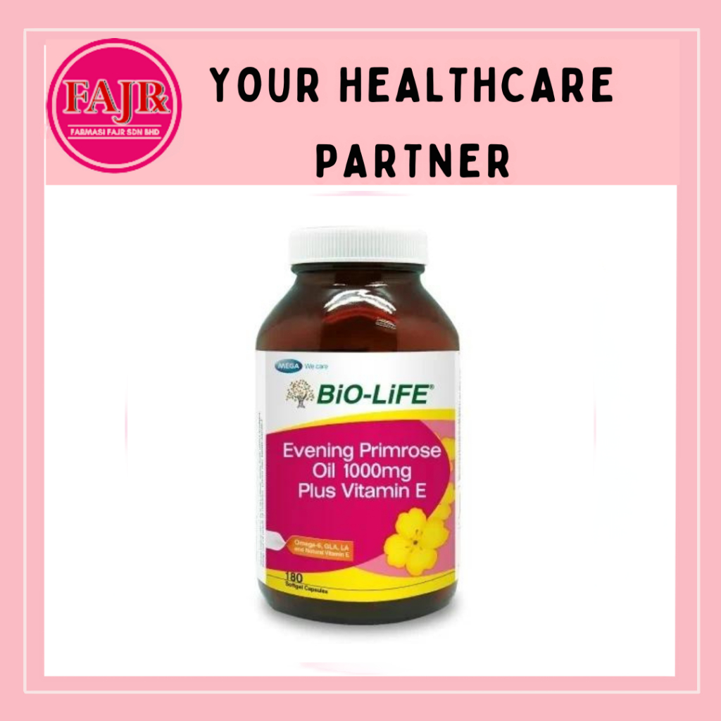 Bio Life Evening Primrose Oil Mg Plus Vit E S Shopee Malaysia