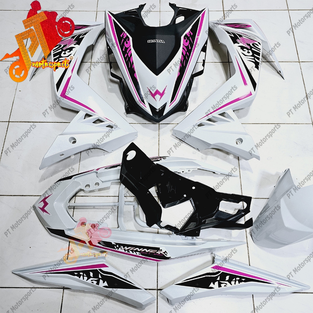 Rs 150 Rs150 Cover Set Body Stripe Sicker Winner Vietnam White Pink 53