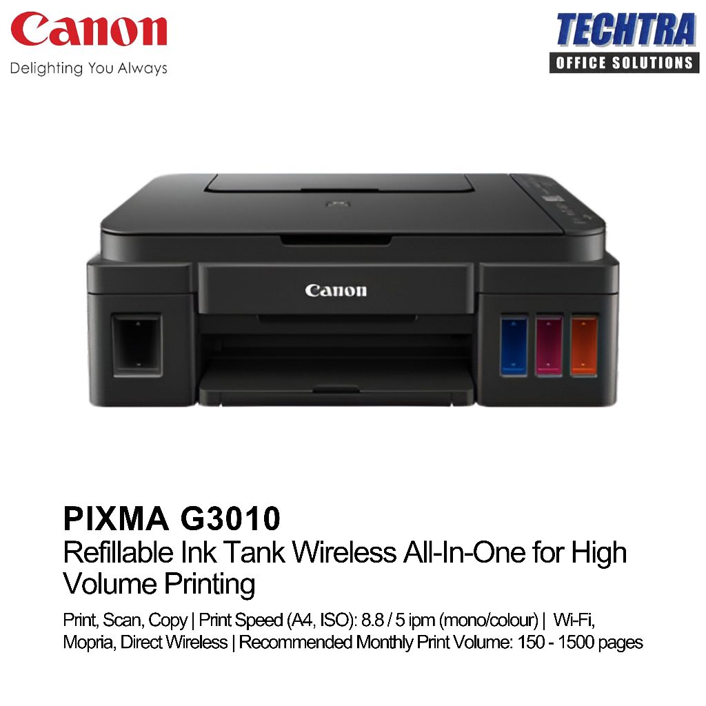 Canon Pixma G Refillable Ink Tank Wireless All In One For High