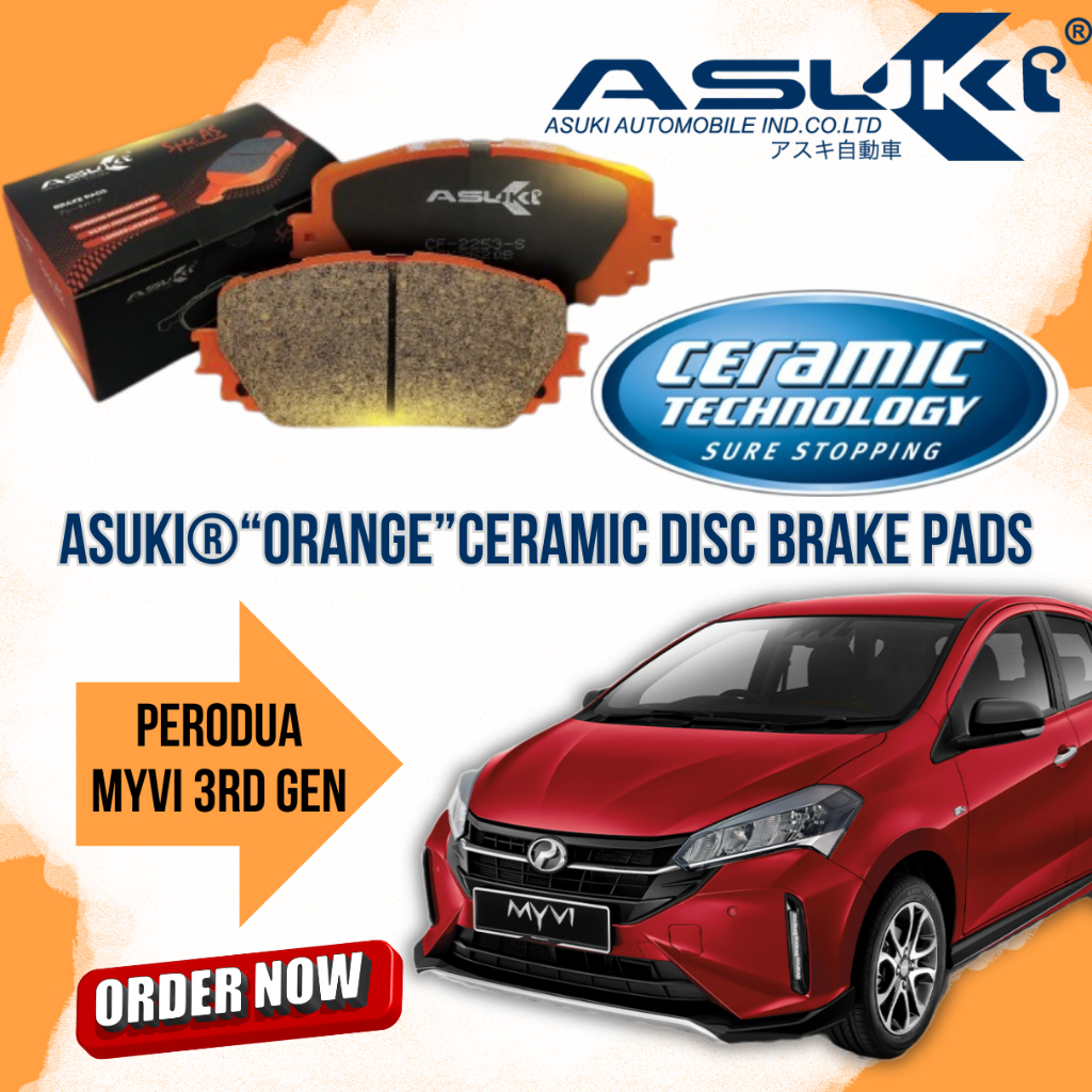 Perodua Myvi Rd Gen M Asuki Ceramic Brake Pad Depan