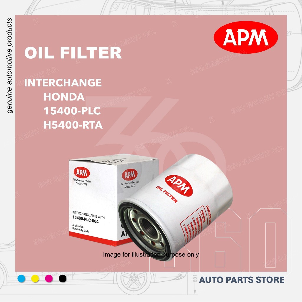 APM PENAPIS MINYAK ENJIN HONDA OIL FILTER APM H1540 RTA 003 1540 RAF