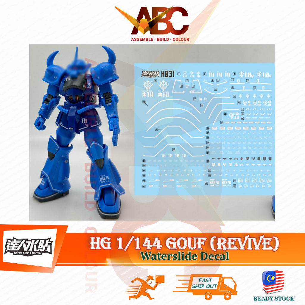 Master Waterslide Decal HG 1 144 Gouf Revive Ver Fluorescent MS