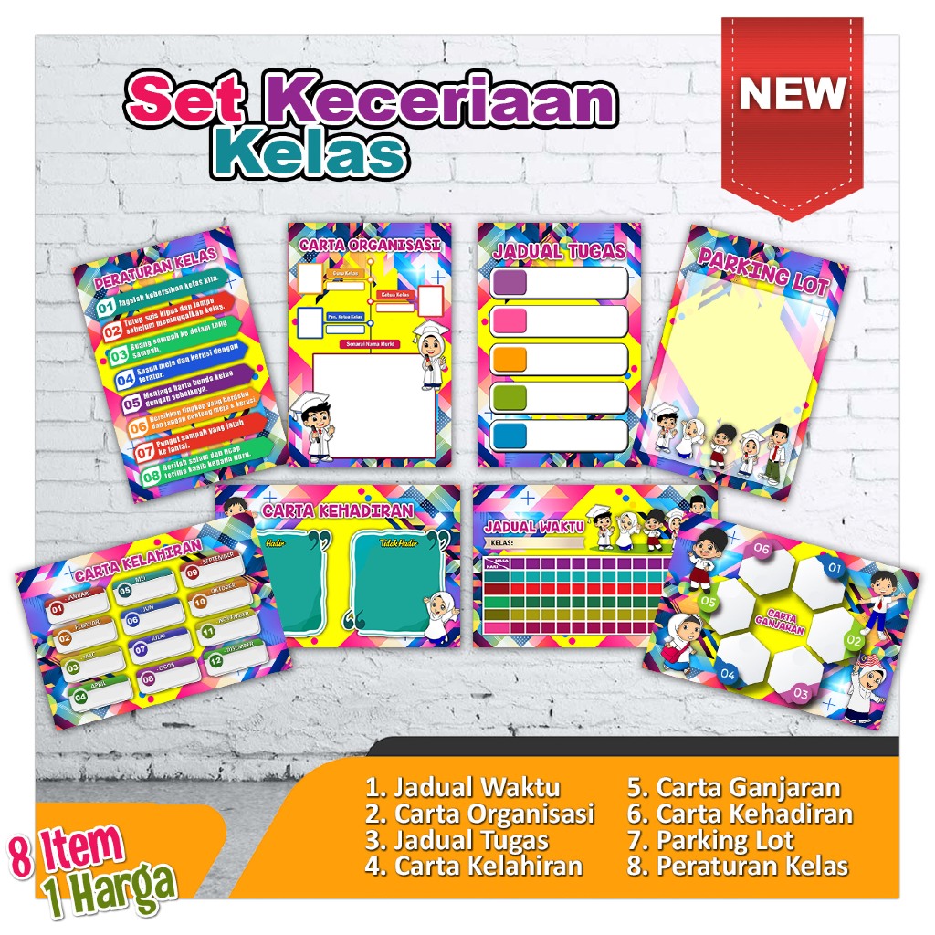 Set Keceriaan Kelas Banner Hiasan Kelas Shopee Malaysia