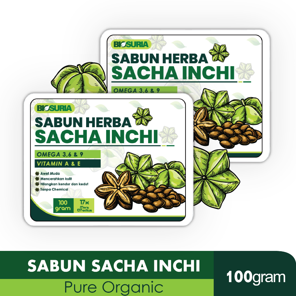 SABUN HERBA SACHA INCHI 100 Original Muka Dan Badan 100 GRAM