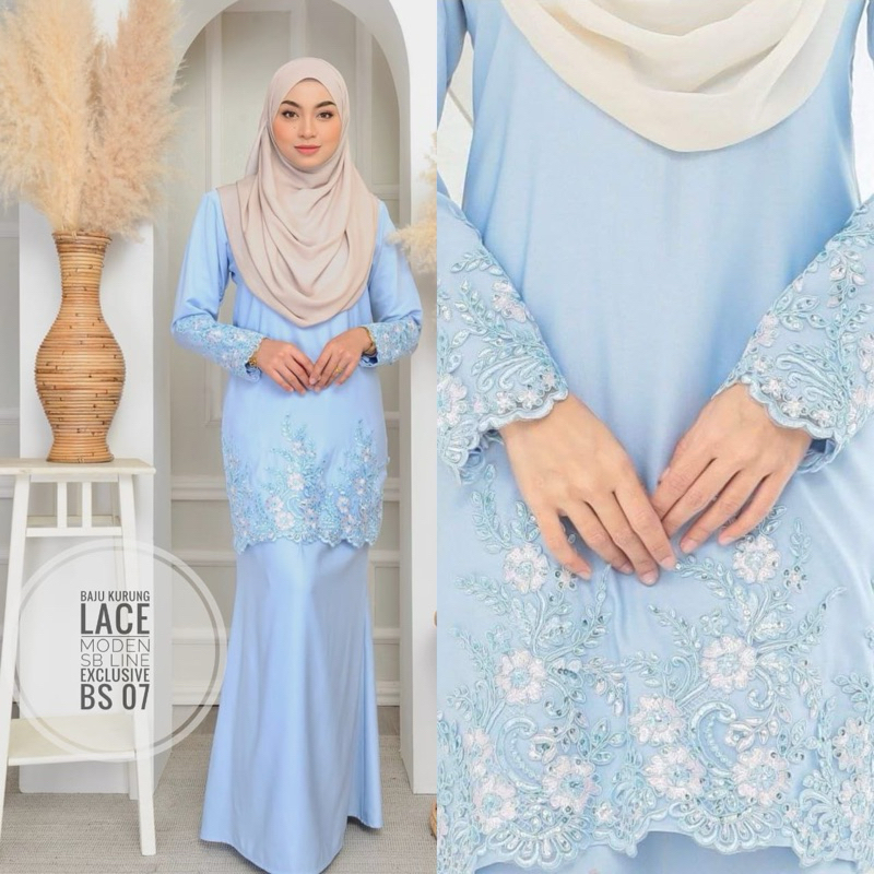 BAJU KURUNG MODEN SB LINE SULAM BAJU RAYA Edisi Raya2024 Shopee Malaysia