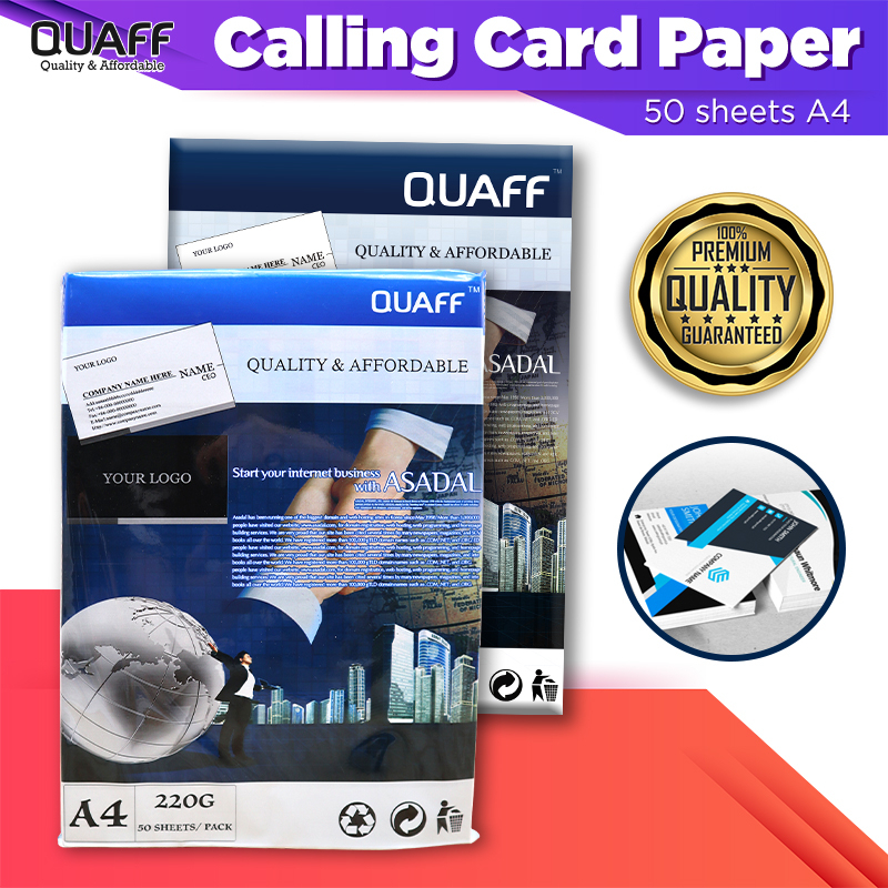 A Size Quaff Double Sided Matte Calling Card Paper Card Stock Paper