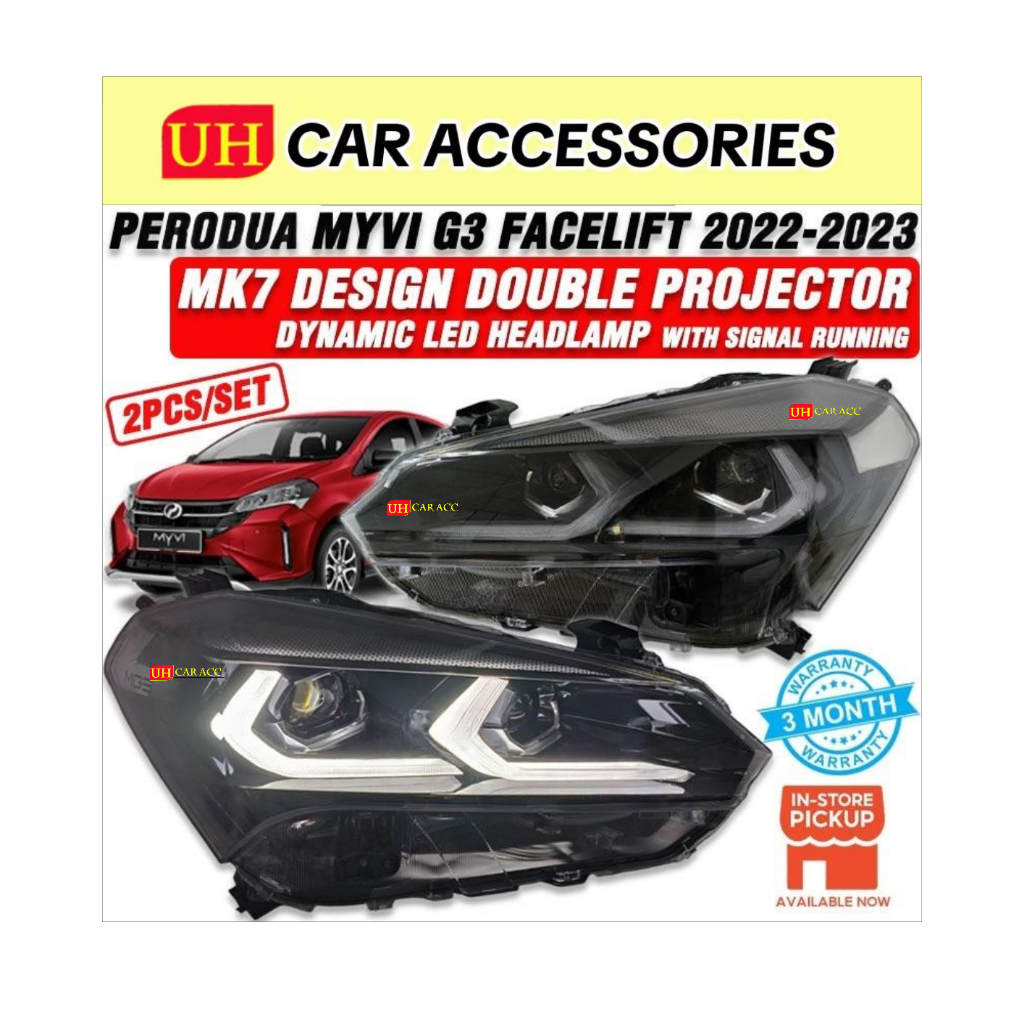 Perodua Myvi G Facelift Mk Design Double Projector