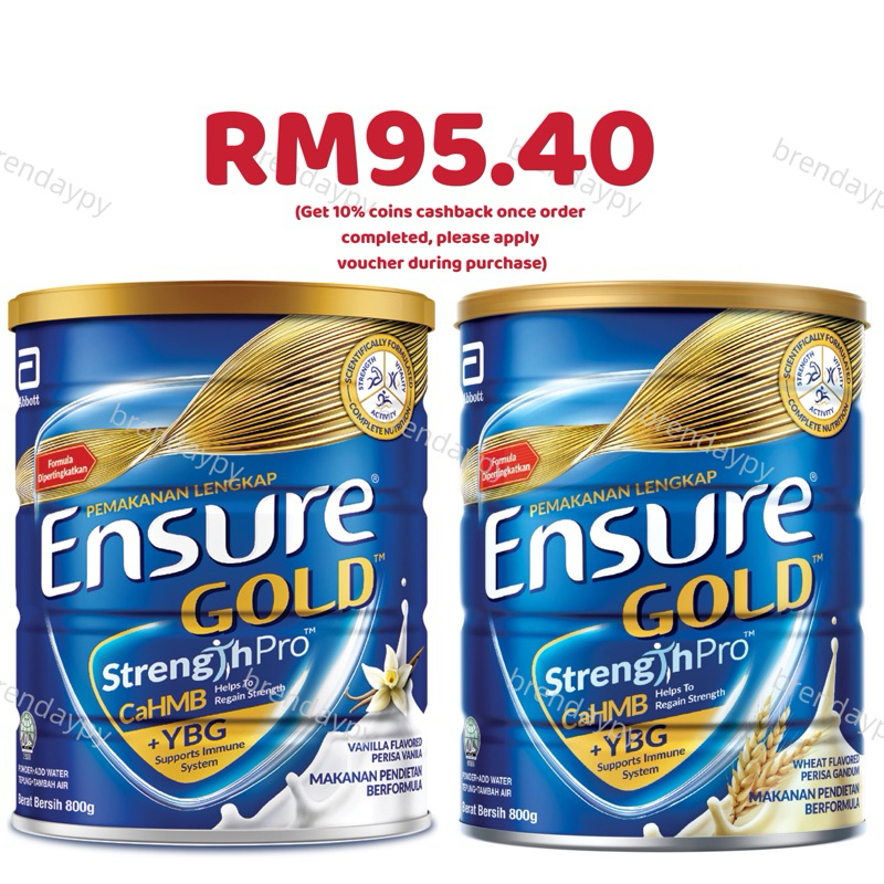 Ensure Gold Vanilla Wheat Coffee Plant Based Almond 800g Shopee