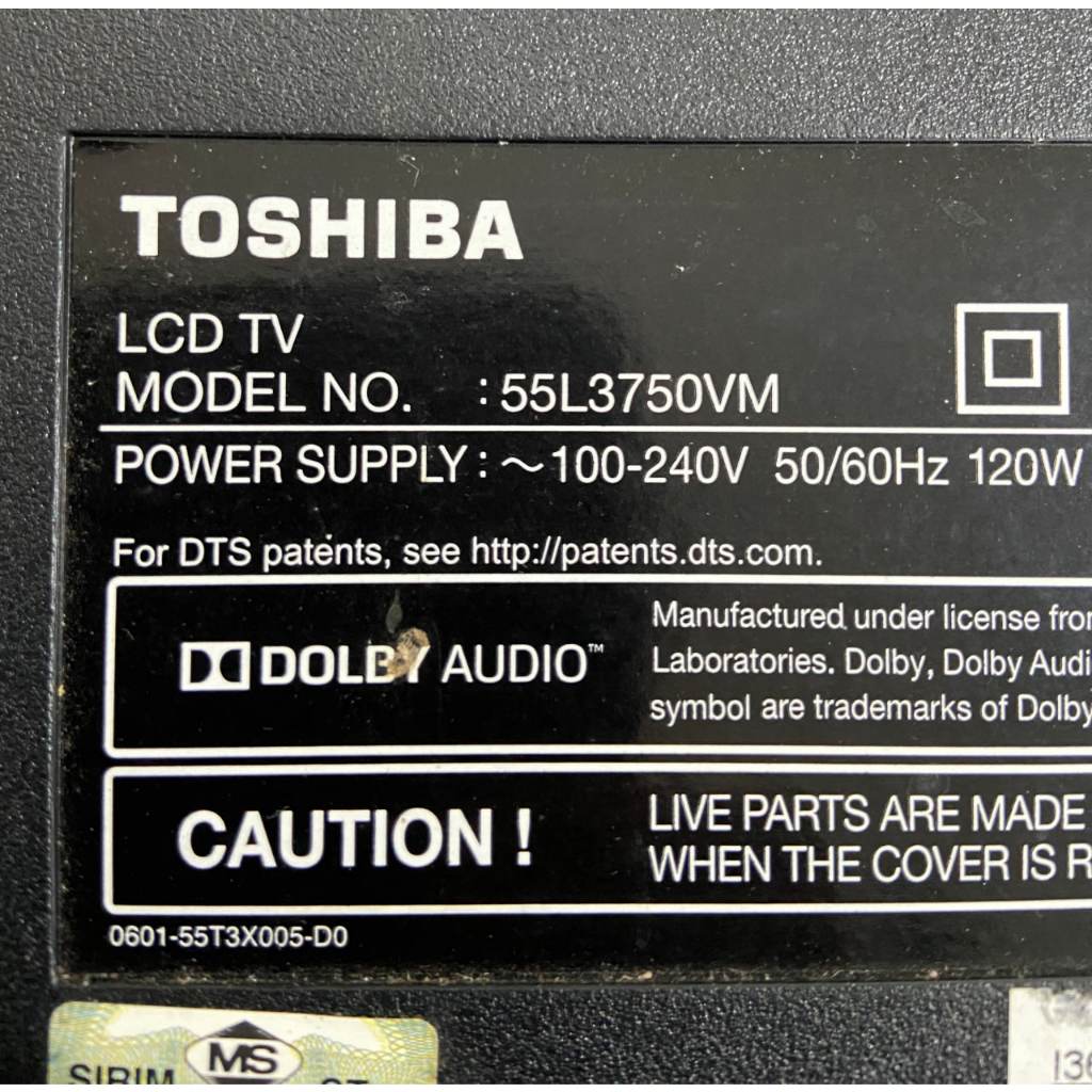 Toshiba L Vm Original Powerboard Mainboard Ir Sensor Power