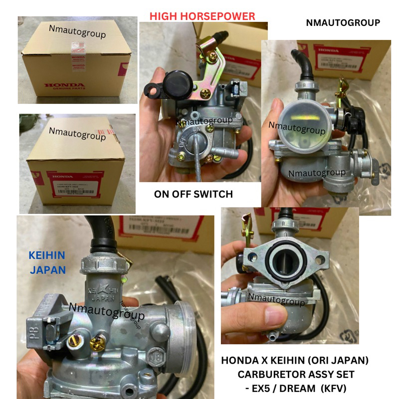 Honda Keihin Japan Ori Carburetor Karb Carb Assy Box Set Ex Dream