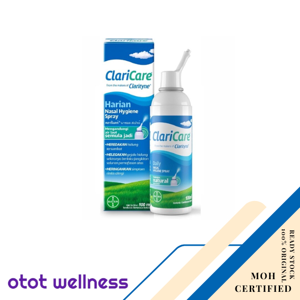 ClariCare Daily Nasal Hygiene Spray For Nasal Irritation Blockage