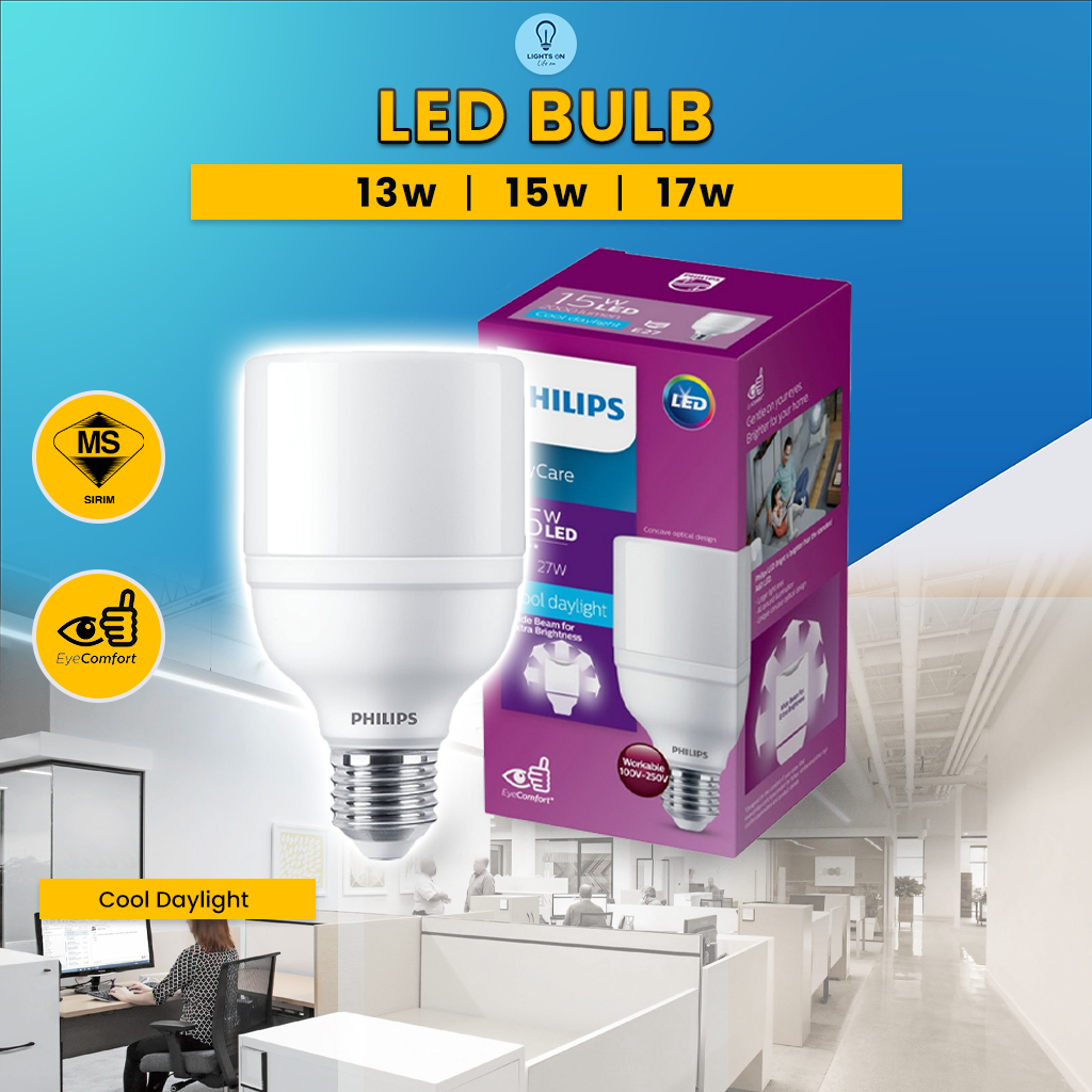 Philips 13w 15w 17w LED Brightboost LED Bulb E27 Cool Daylight Mentol