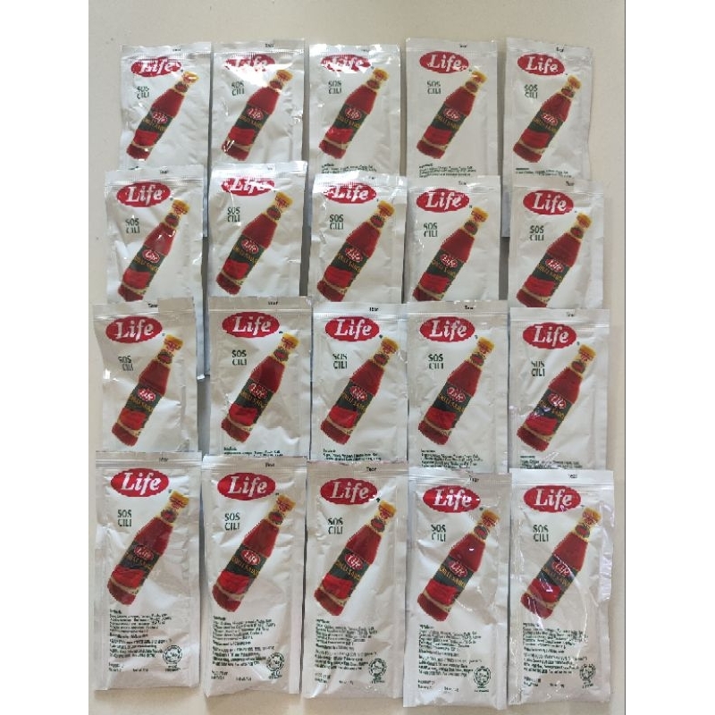 Life Chili Sauce Sachet 10g 20s X 10g 50s X 10g Sos Cili Paket