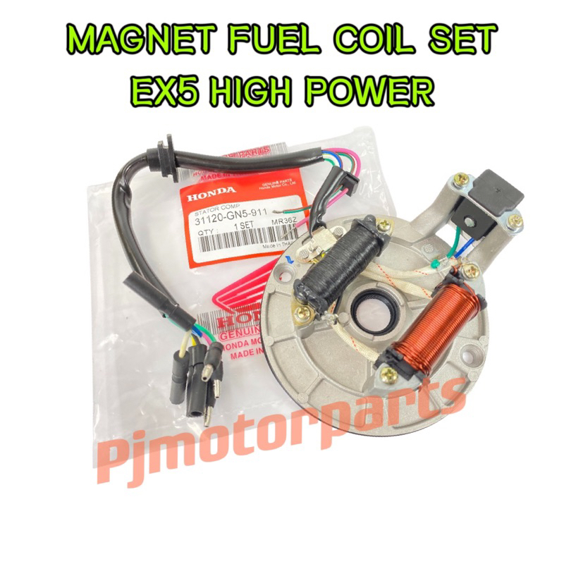 HONDA EX5 HIGH POWER FUEL COIL MAGNET SET STARTER COIL LAMP