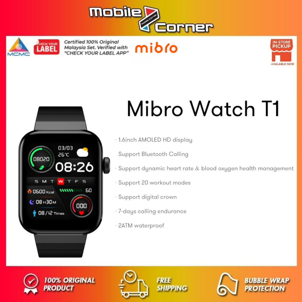 Xiaomi Mibro Watch T1 1 6inch AMOLED HD Display Support Digital