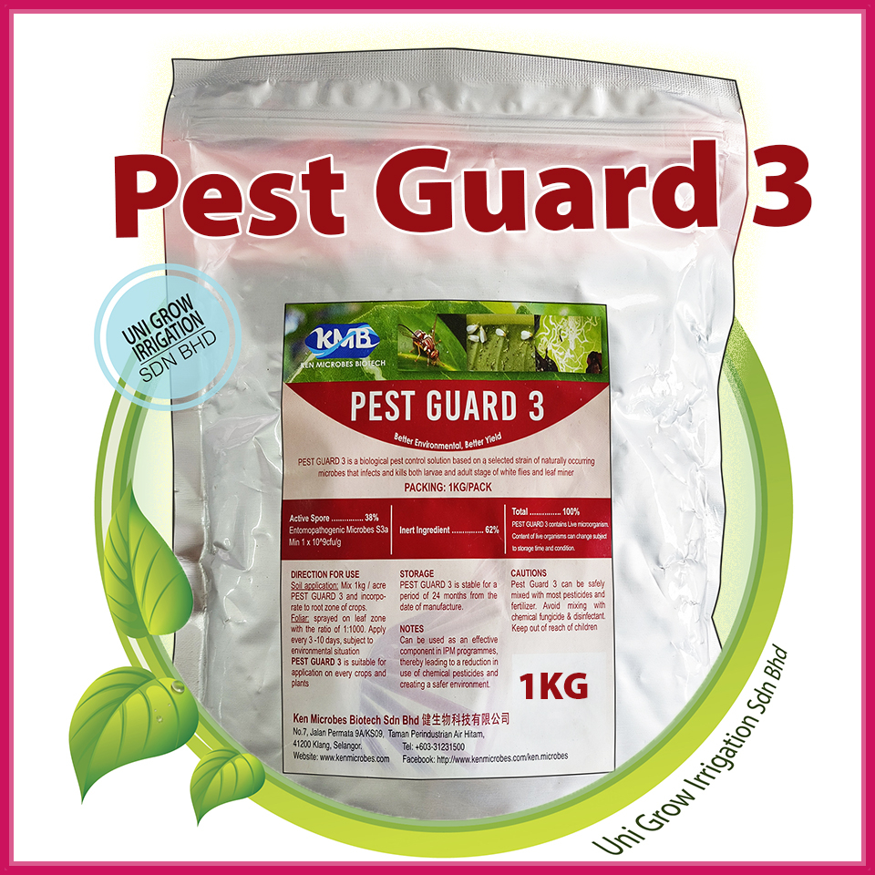 1kg Pest Guard 3 Racun Serangga Bio Ken Microbes Bio Pesticide