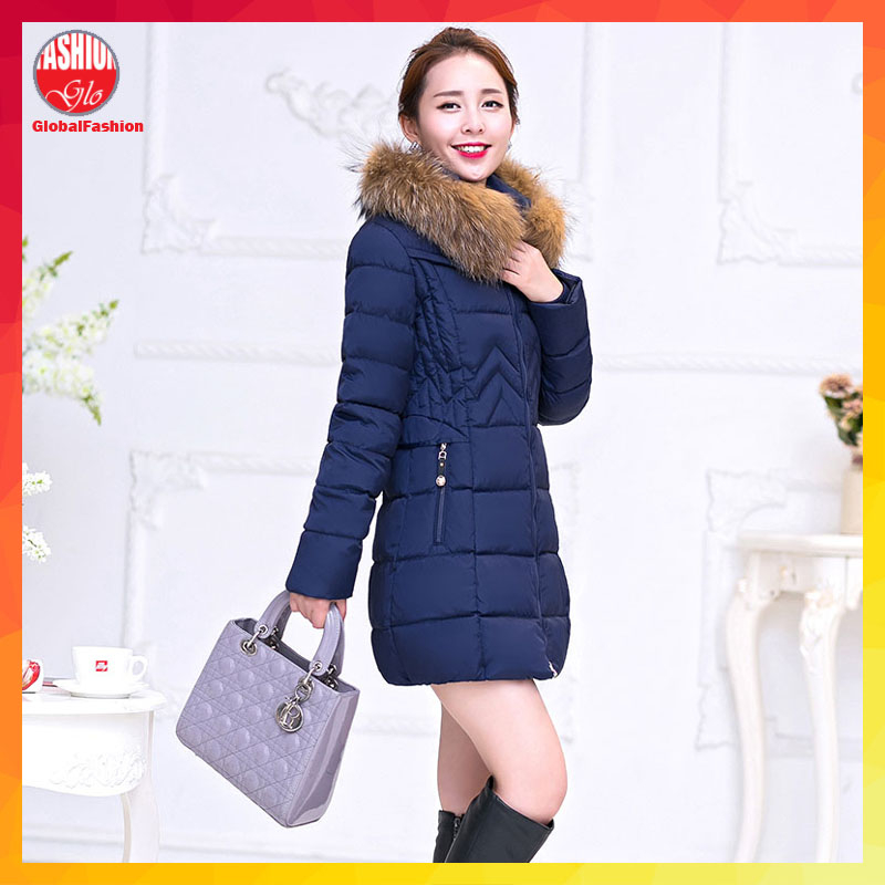 Winter Jacket Woman Baju Sejuk Jaket Wanita Hooded Thick Slim Fit Fur