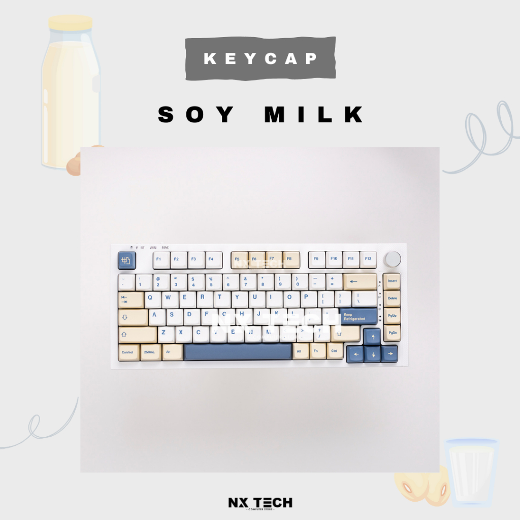 Soy Milk OEM Profile PBT Keycap Set For Mechanical Keyboard Shopee