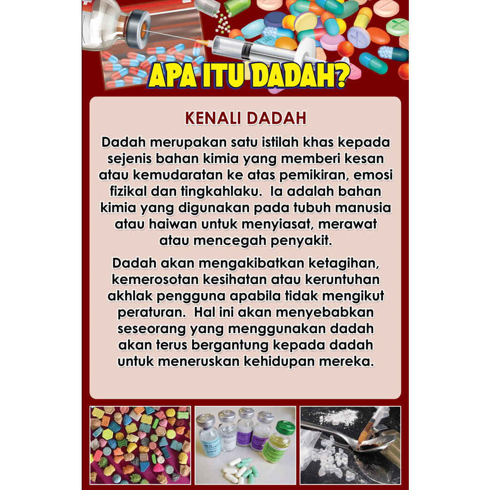 Set Banner Info Dadah Ppda Sekolah Rendah Menengah Bimbingan