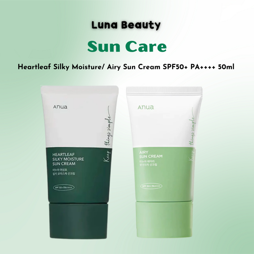 Anua Heartleaf Silky Moisture Airy Sun Cream Sun Cream Spf Pa