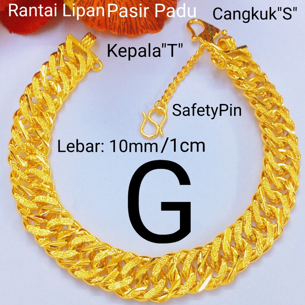 Ada Cop Bce Emas Bangkok Adult Bracelet Gelang Tangan Rantai