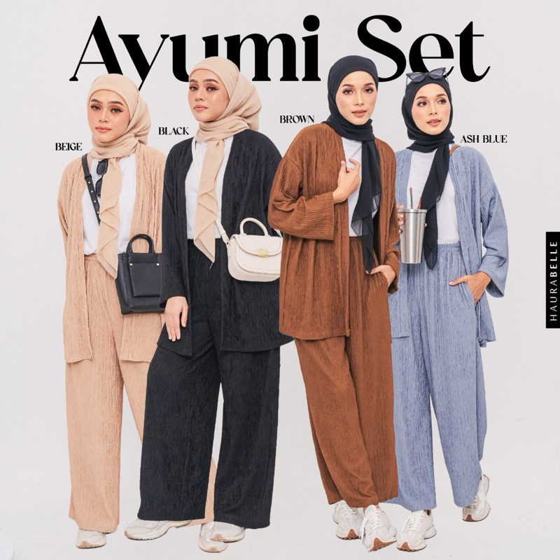 Original Ready Stock Ayumi Set Outerwear With Pant Ironless By