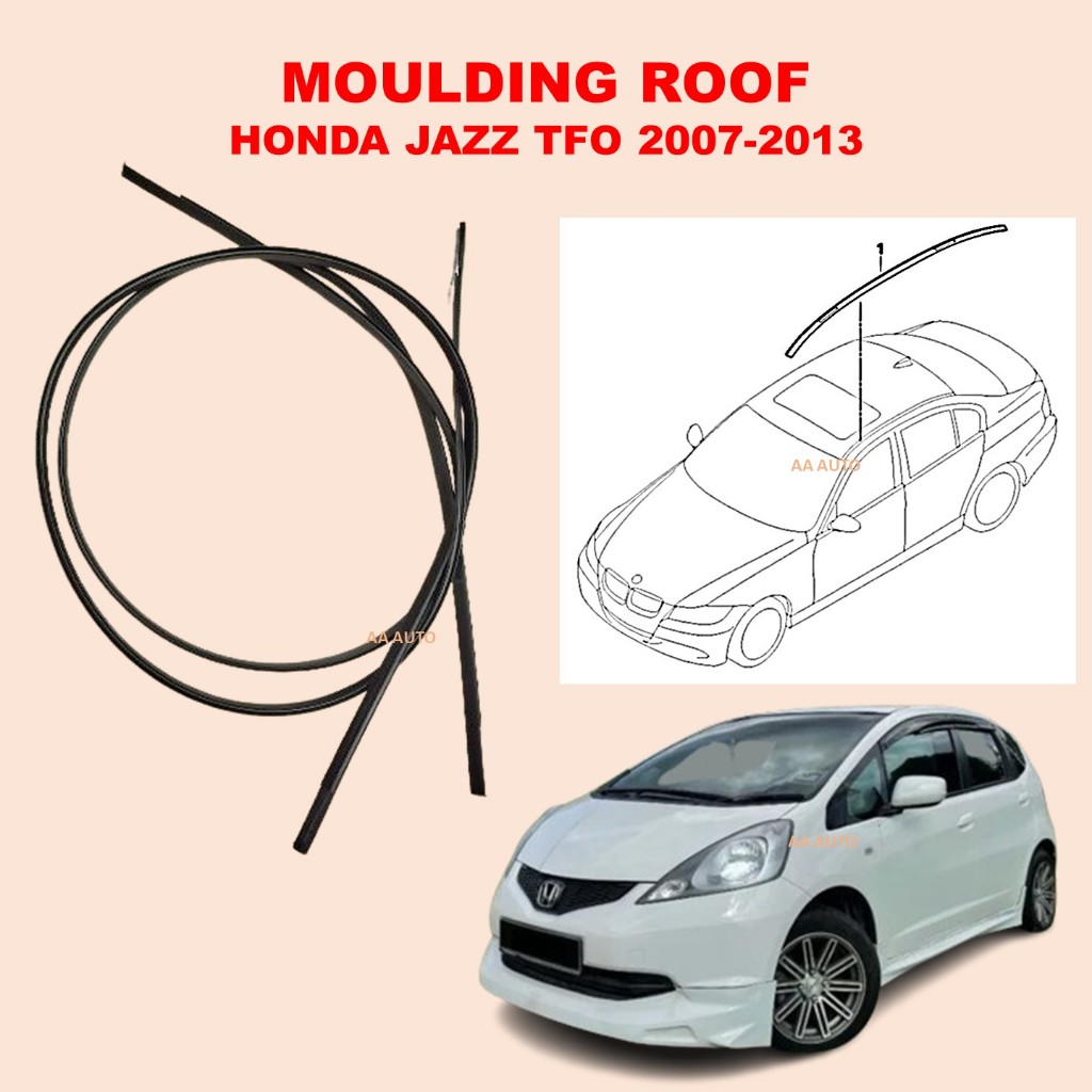 Original Honda Jazz Tfo Roof Moulding Lining Rubber Outer