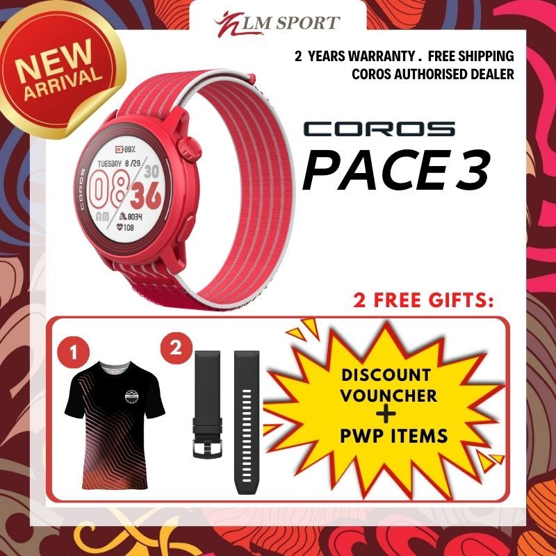 Coros Pace Premium Gps Sport Watch Free Gifts Shopee Malaysia