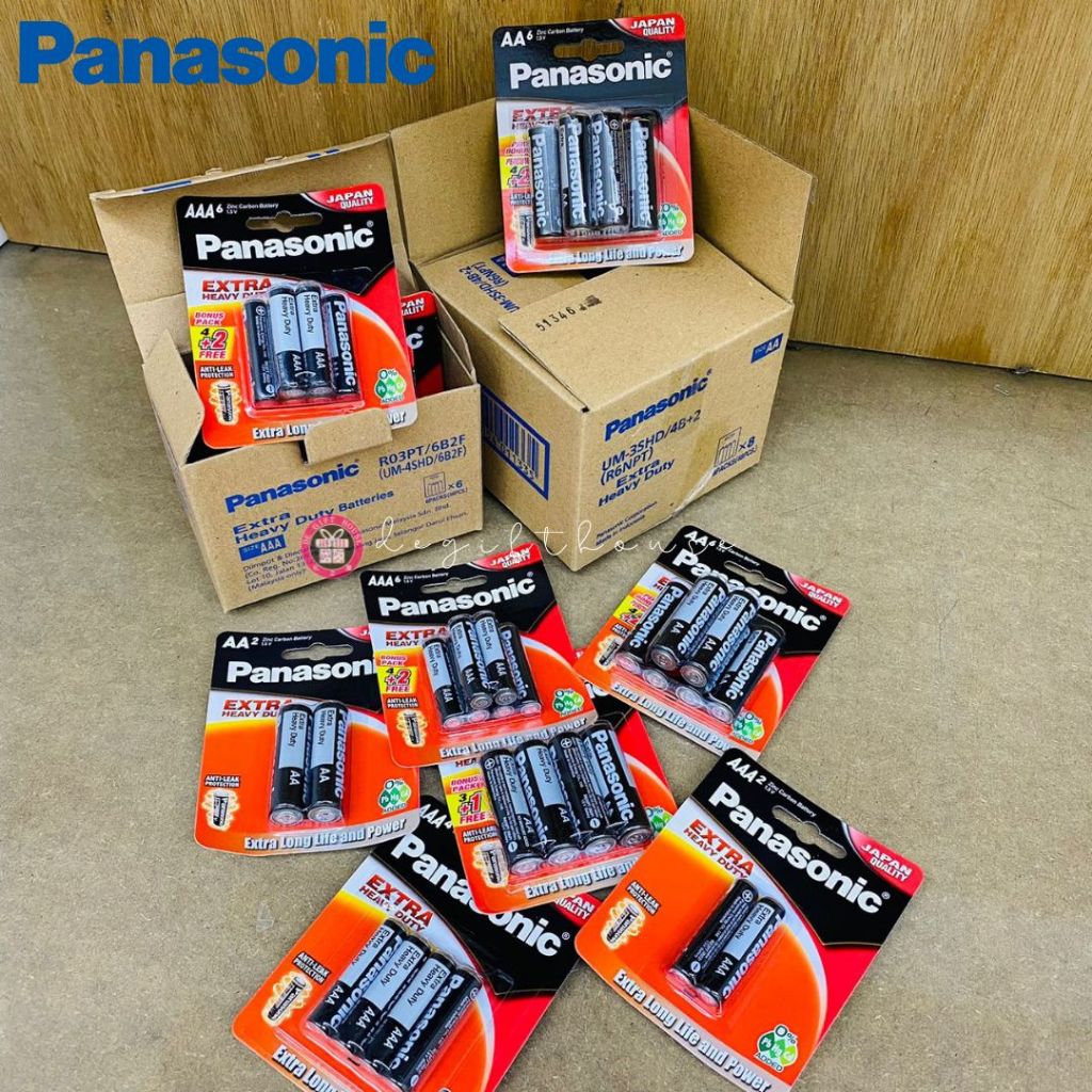 Fast Shipping Panasonic Heavy Duty Extra Heavy Duty AA AAA 9V C D