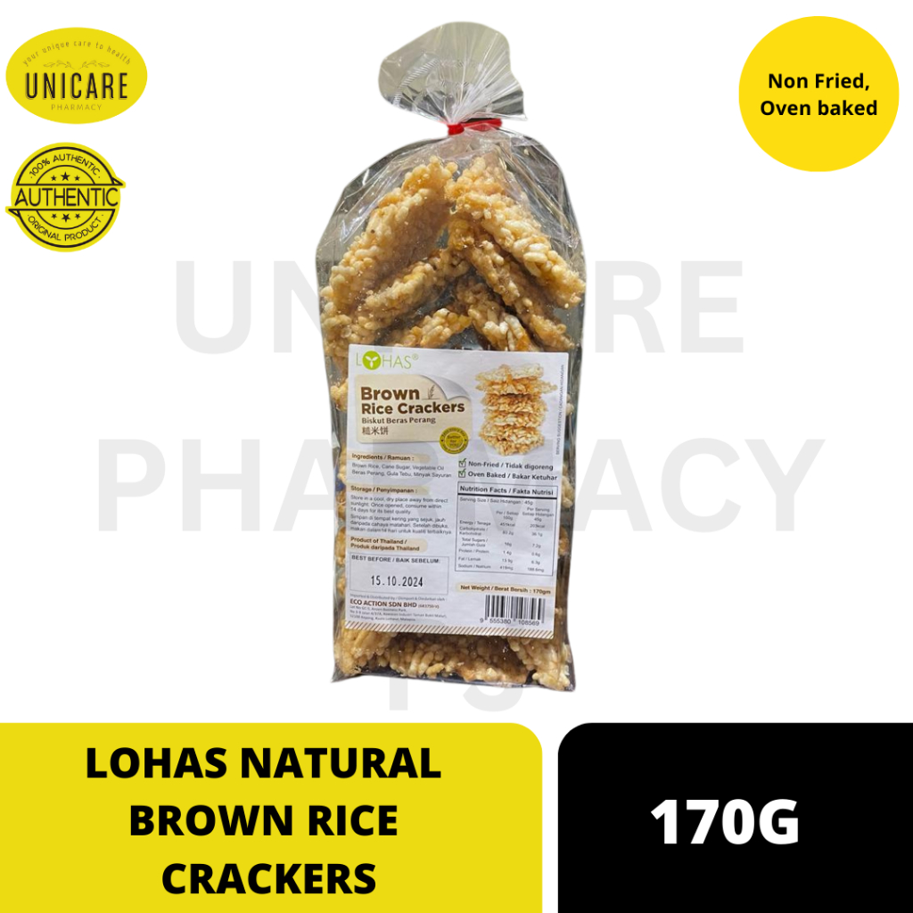 LOHAS NATURAL BROWN RICE CRACKERS 170G EXP OCT 2024 Shopee Malaysia