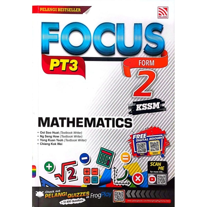 FOCUS PT3 KSSM FORM 2 MATHEMATICS Reference Book PELANGI BESTSELLER