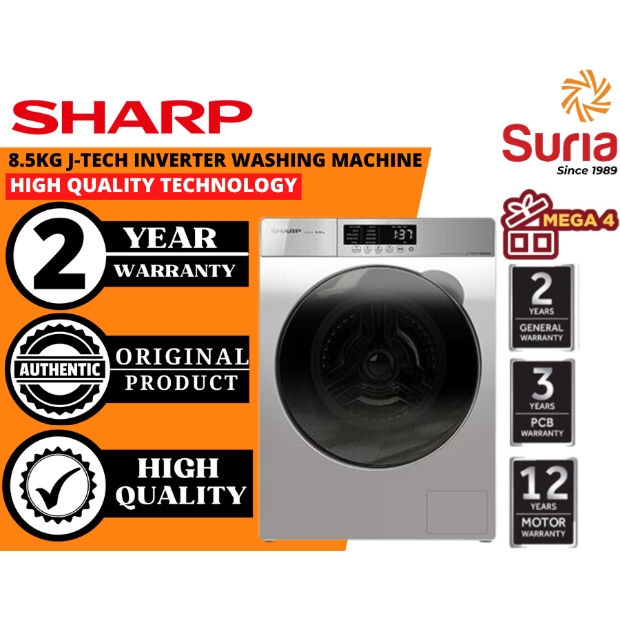 Free Delivery Kedah Penang Perlis Sharp 8 5kg J Tech Inverter Front