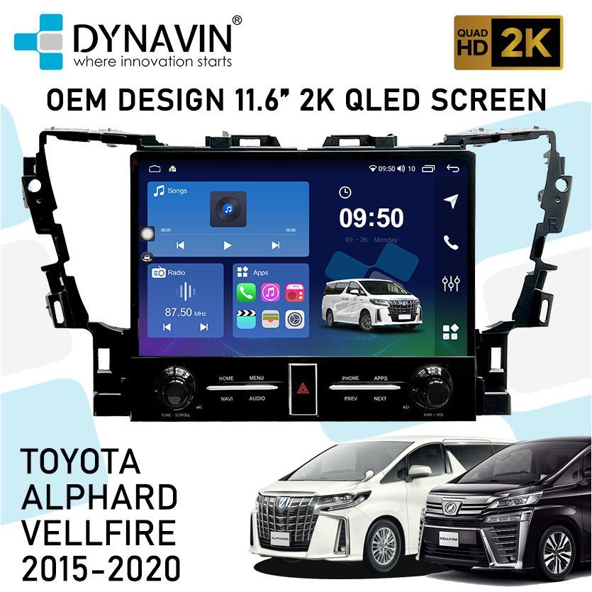 Dynavin DP8 Series 2K Qled 11 6 Inch Toyota Alphard Vellfire AGH30 OEM