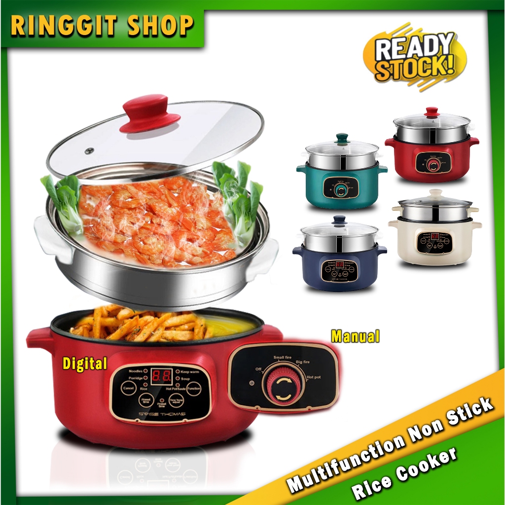 Ringgit Shop Periuk Nasi Cooking Pot Multifunction Non Stick Rice Cooker Pot Hot Pot Stainless