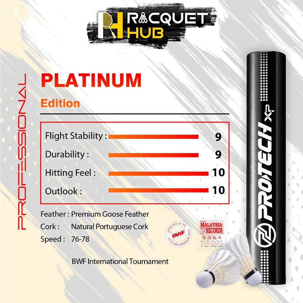 Protech Platinum Edition Badminton Shuttlecocks Shopee Malaysia