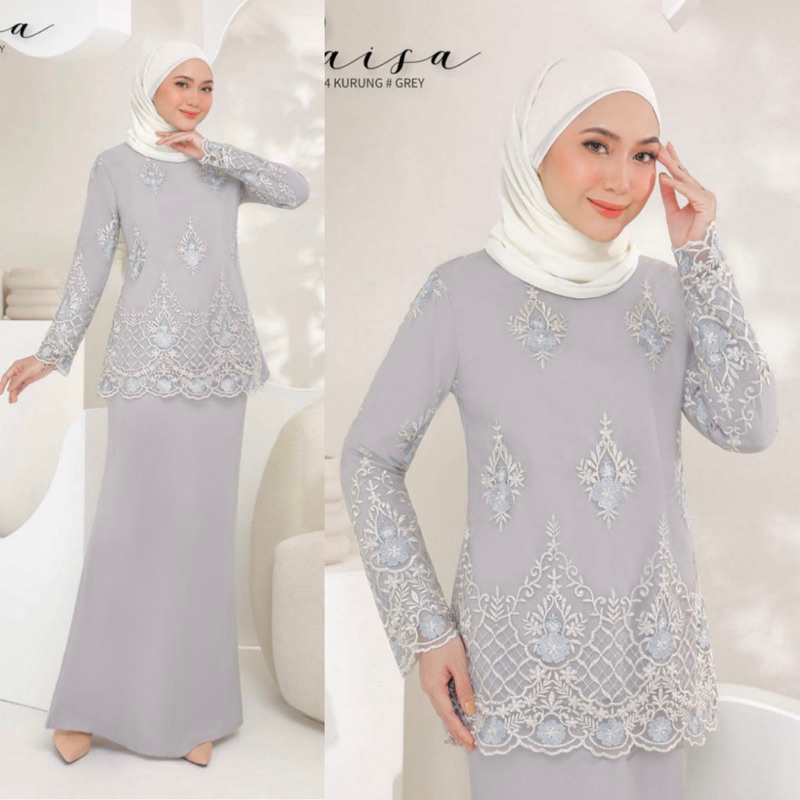 FAST SHIPPING S 4XL BAJU KURUNG MODEN LACE SULAM CANTIK MURAH