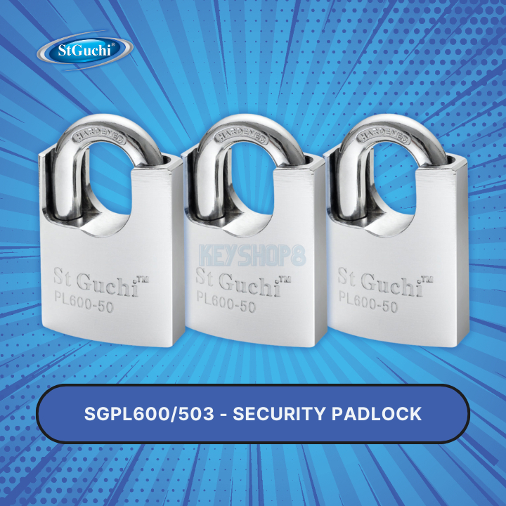 ST GUCHI PL 600 50 MM 3 PCS HEAVY DUTY SECURITY PADLOCK FOR OFFICE