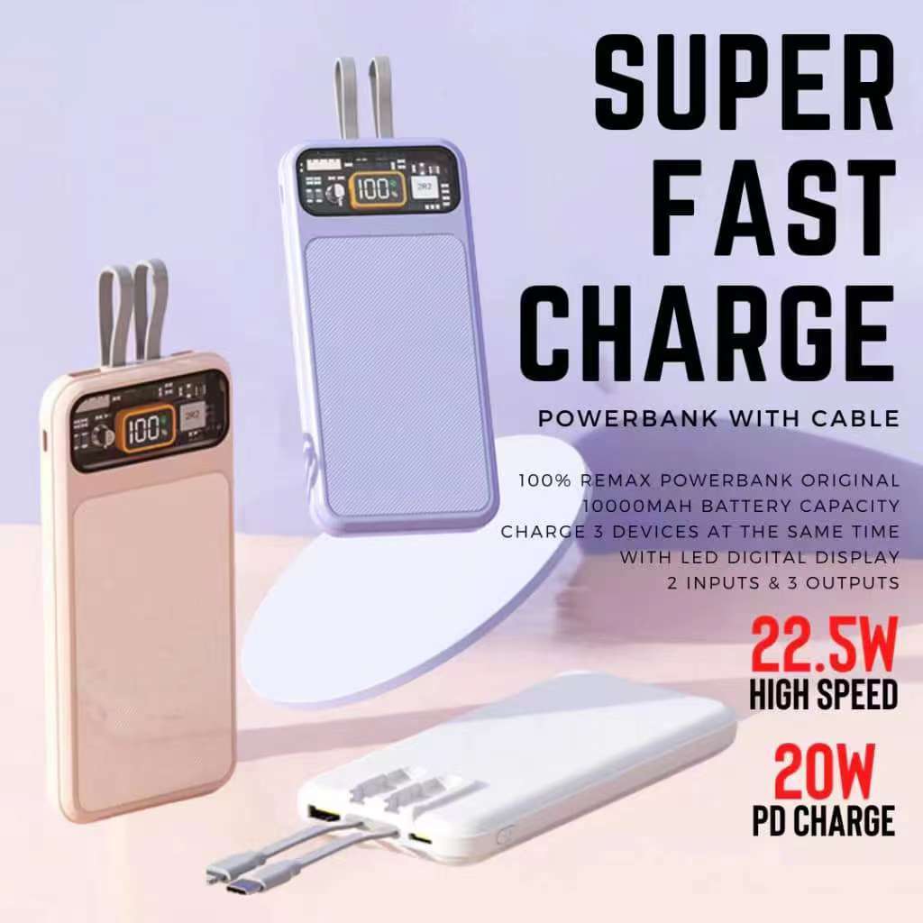 REMAX RPP 619 10000mAh Powerbank PD 20W QC 22 5W Super Fast