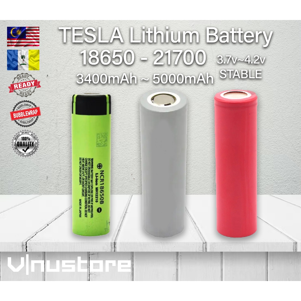 TESLA 18650 21700 PANASONIC 3400mAh 4800mAh Li Ion Battery Cell