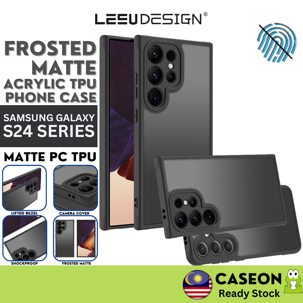 Leeu Frosted Matte Acrylic Pc Tpu Hybrid Phone Case For Samsung Galaxy