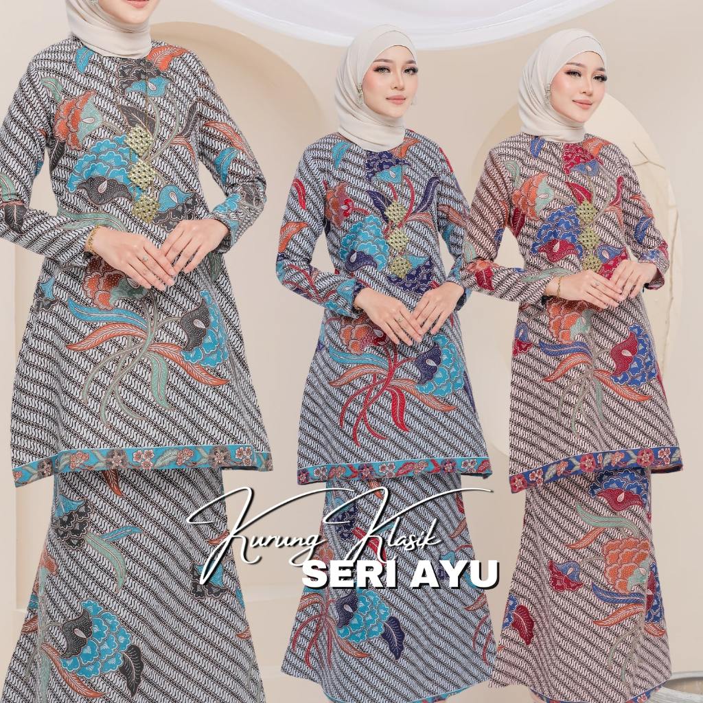 Baju Kurung SERI AYU By ATHIFA AZZAHRAH Baju Kurung Batik Riau COTTON