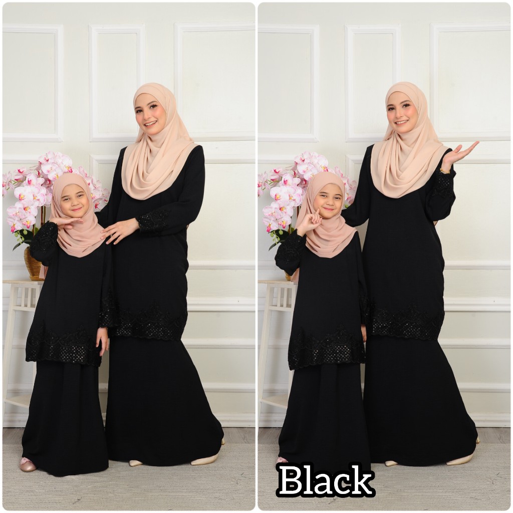 RAYA BAJU KURUNG LACE WANIA NEW ARRIVAL DAN IRONLESS Raya 2024 Shopee