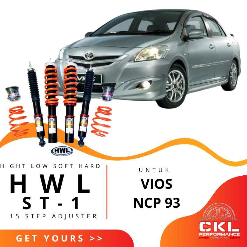 Toyota Vios Ncp Hwl St Series Adjustable Coilovers Shopee