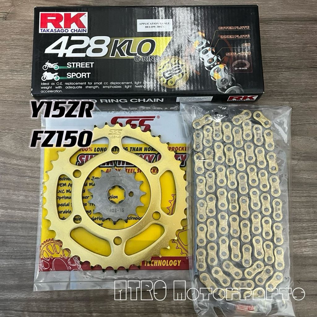 Yamaha Y Zr Fz Rk Oring Chain Gold Sprocket Set Shopee Malaysia